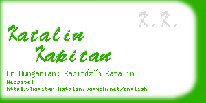 katalin kapitan business card